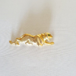 Goudkleurige broche "tijger"